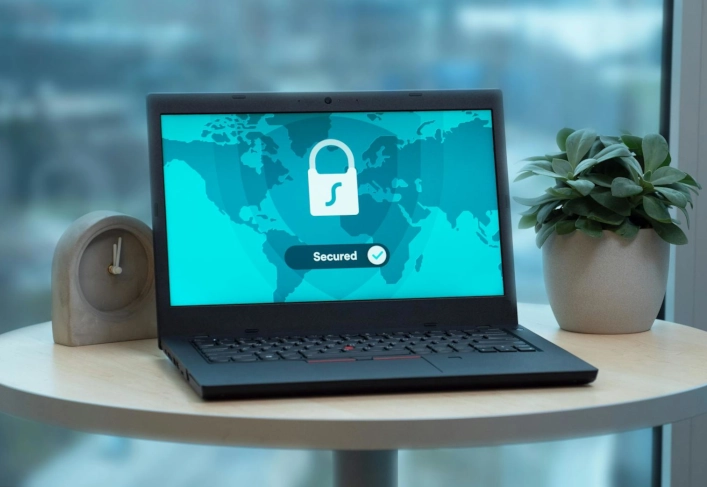 laptop met beveiliging